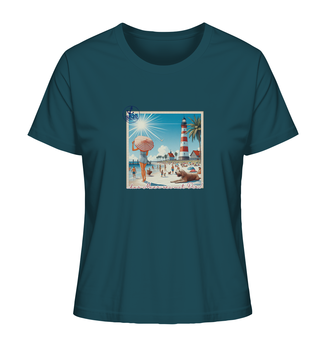 Leuchtturm Westerheversand am Meer ⚓ Mädels Bio T-Shirt