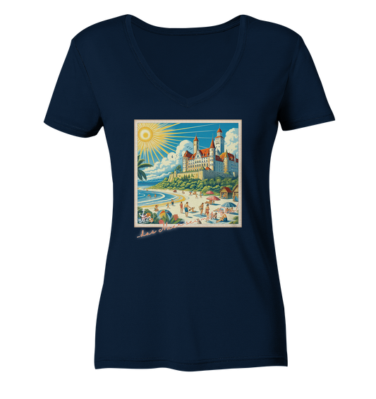 Schloss Wartburg am Meer ⚓ Mädels Bio V-T-Shirt