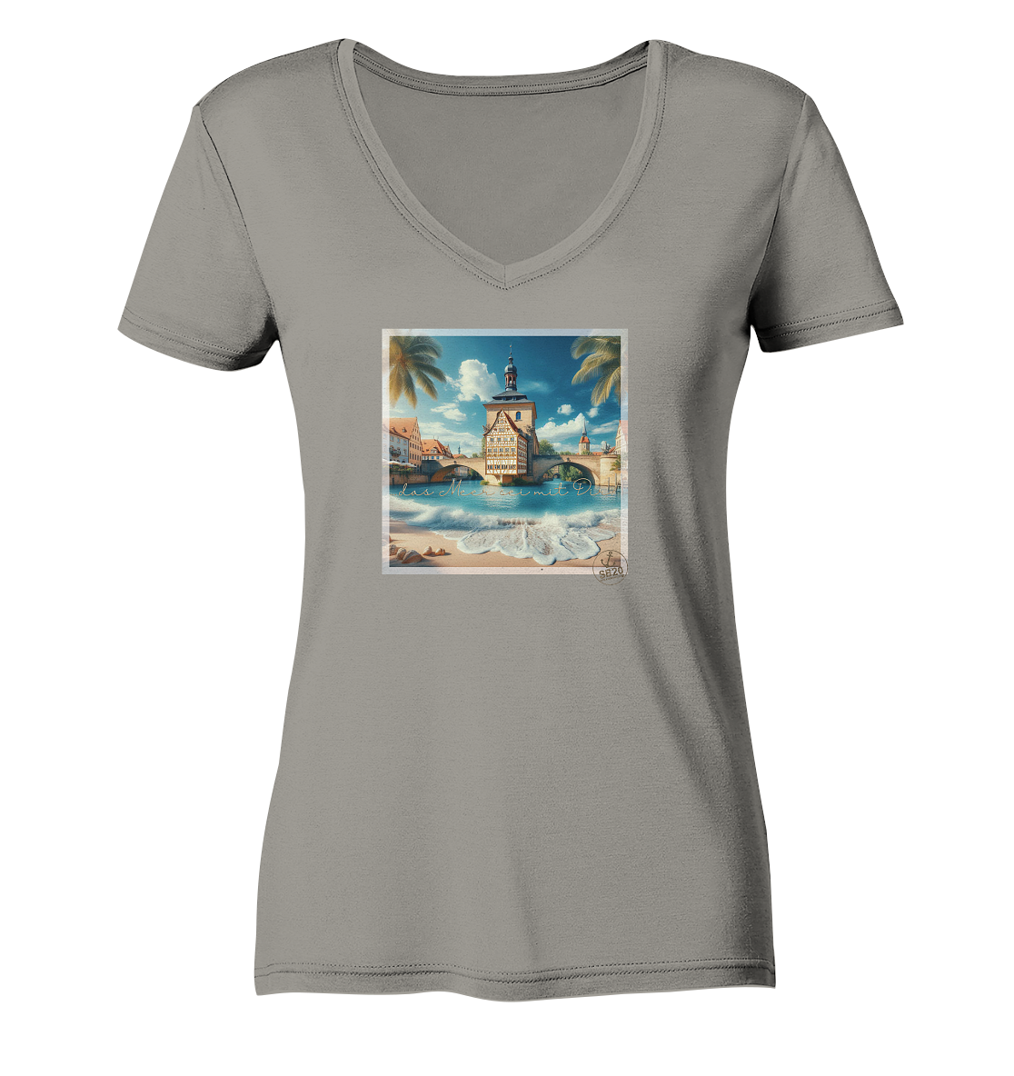 Alte Rathaus Bamberg am Meer ⚓ Mädels Bio V-T-Shirt