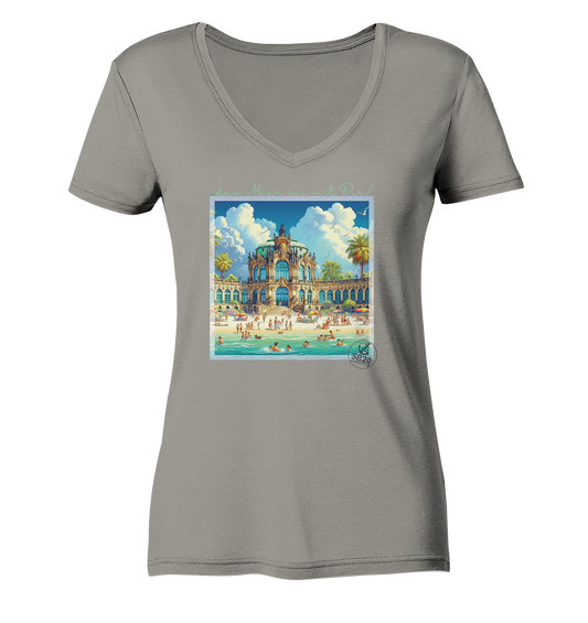 Dresdner Zwinger am Meer ⚓ Mädels Bio V-T-Shirt