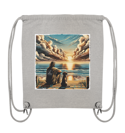 Mann, Hund, Sonnenuntergang ⚓ Beutel