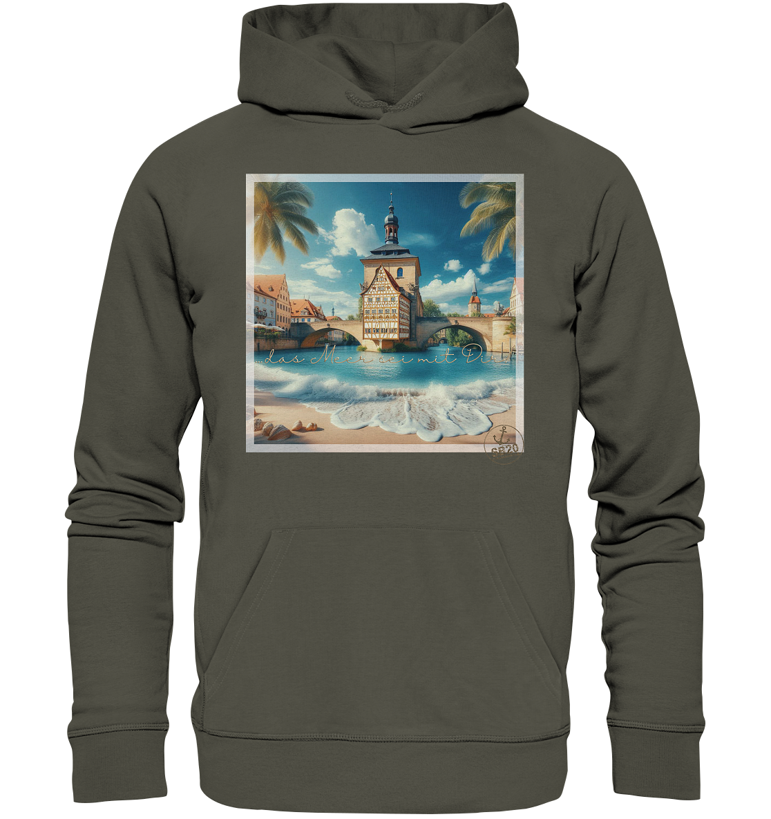 Alte Rathaus Bamberg am Meer ⚓ Unisex Bio-Kapuzenpulli
