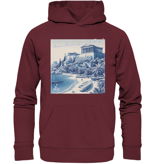 Akropolis am Meer ⚓ Unisex Bio-Kapuzenpulli