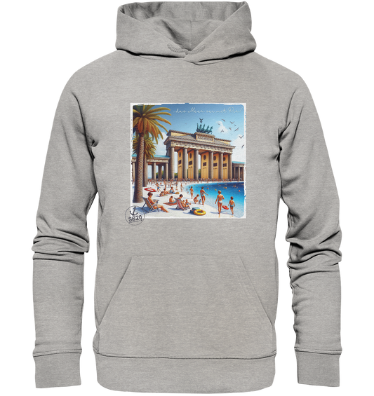 Brandenburger Tor am Meer ⚓ Unisex Bio Kapuzenpulli