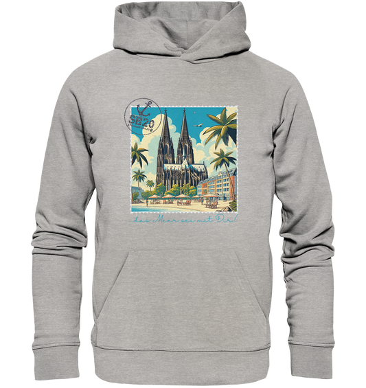 Kölner Dom am Meer ⚓ Unisex Bio-Kapuzenpulli