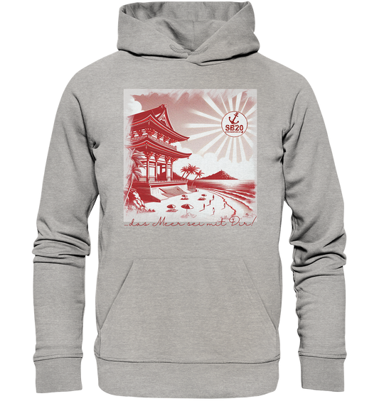 Fushimi Inari-Schrein am Meer ⚓ Unisex Bio Kapuzenpulli