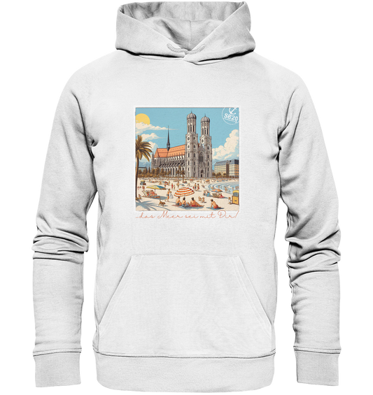 Münchner Frauenkirche am Meer ⚓ Unisex Bio Kapuzenpulli