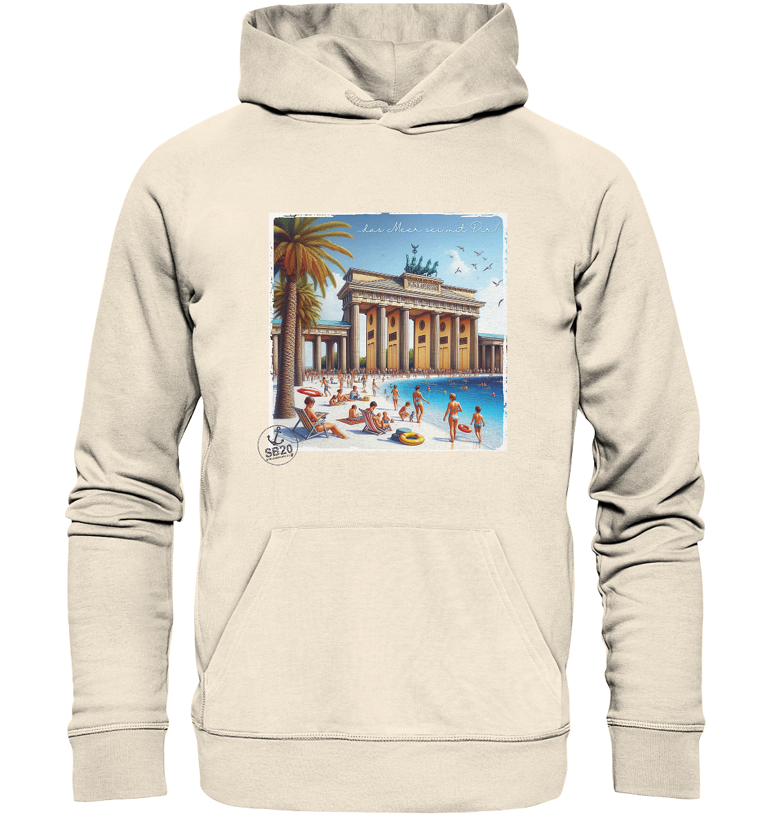 Brandenburger Tor am Meer ⚓ Unisex Bio Kapuzenpulli