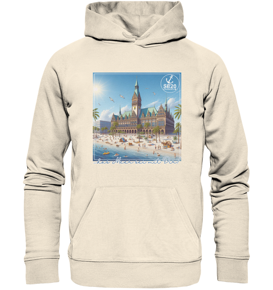 Bremer Rathaus am Meer ⚓ Unisex Bio-Kapuzepulli