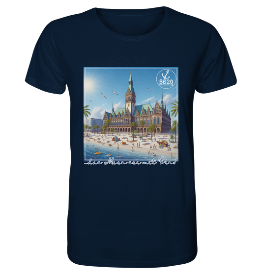 Bremer Rathaus am Meer ⚓ Unisex Bio T-Shirt
