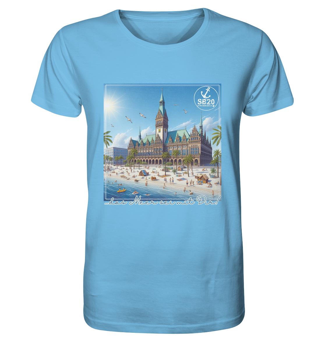 Bremer Rathaus am Meer ⚓ Unisex Bio T-Shirt
