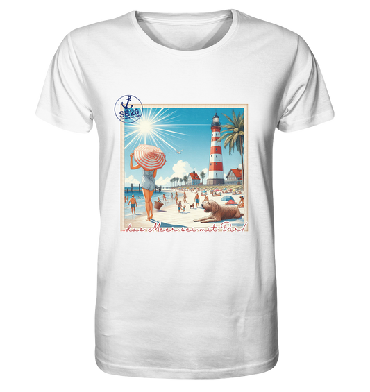 Leuchtturm Westerheversand am Meer ⚓ Unisex Bio T-Shirt