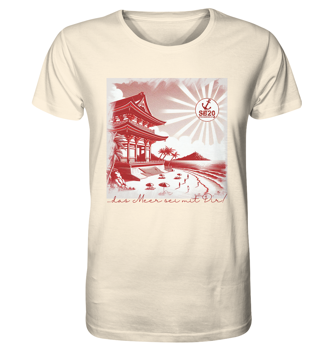 Fushimi Inari-Schrein am Meer ⚓ Unisex Bio T-Shirt