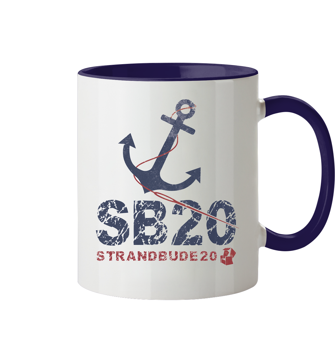 AnkerLogo Klassik ⚓ Tasse zweifarbig