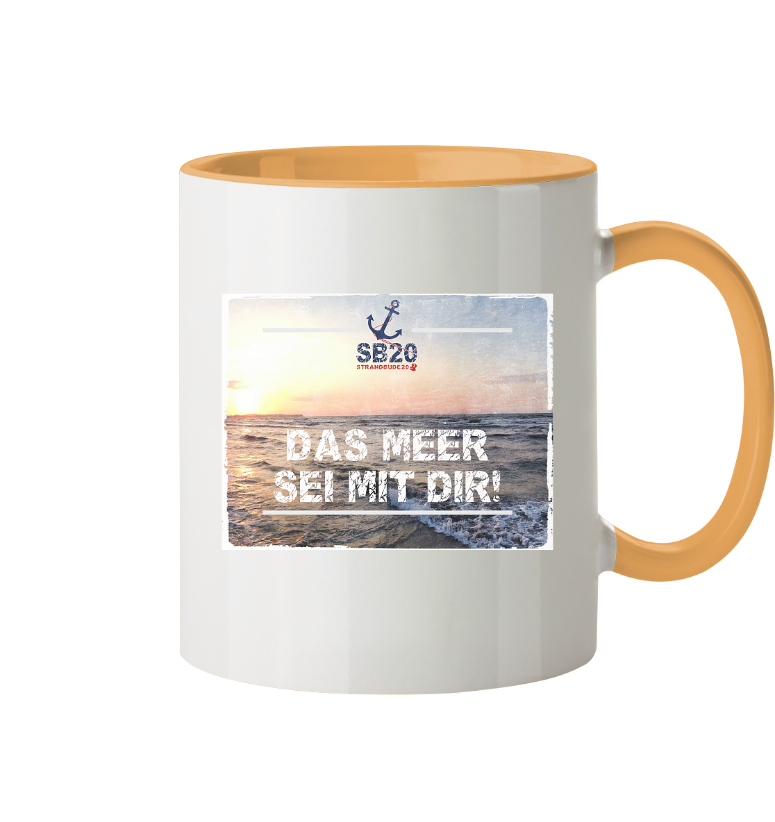Das Meer sei mit Dir ⚓ Keramik-Tasse zweifarbig