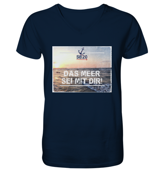 Das Meer sei mit Dir ⚓ Jungs Bio-V-T-Shirt