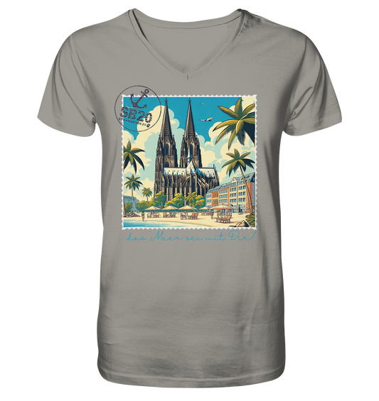 Kölner Dom am Meer ⚓ Jungs Bio-V-T-Shirt