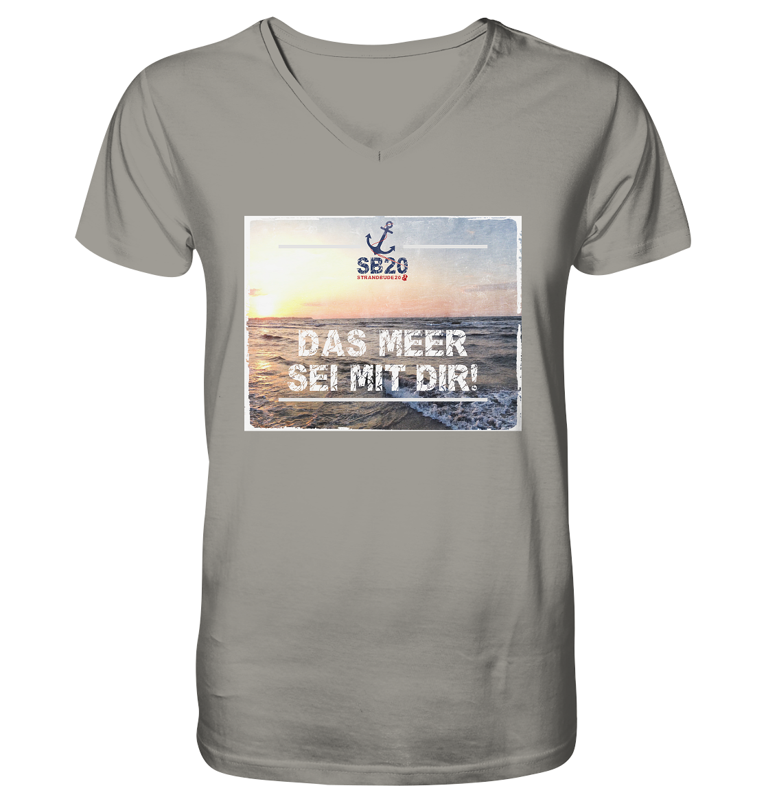 Das Meer sei mit Dir ⚓ Jungs Bio-V-T-Shirt