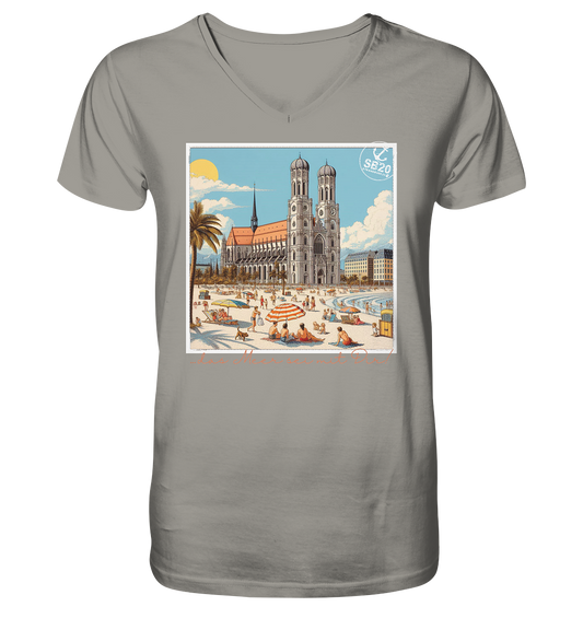 Münchner Frauenkirche am Meer ⚓ Jungs Bio V-T-Shirt