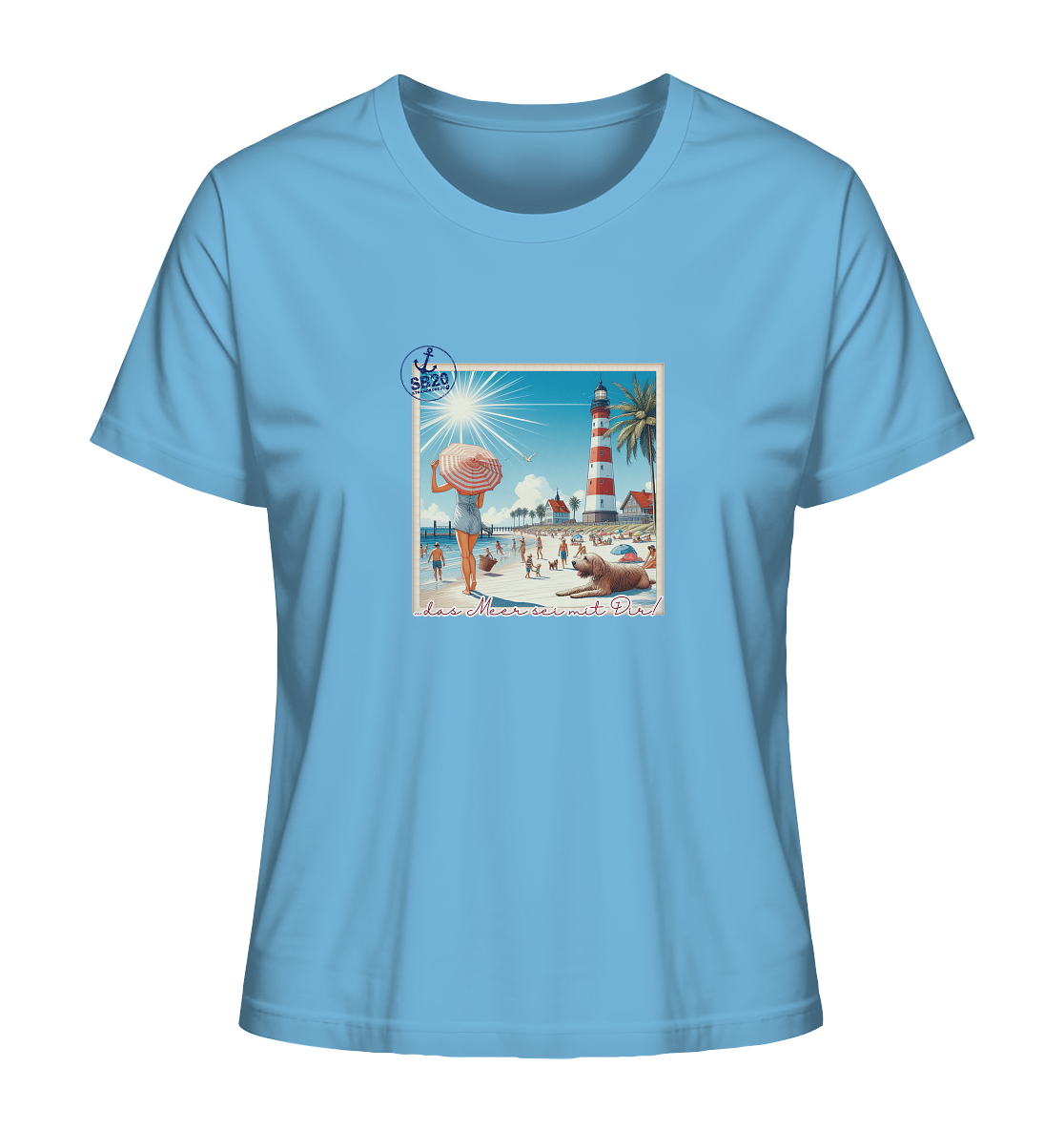 Leuchtturm Westerheversand am Meer ⚓ Mädels Bio T-Shirt