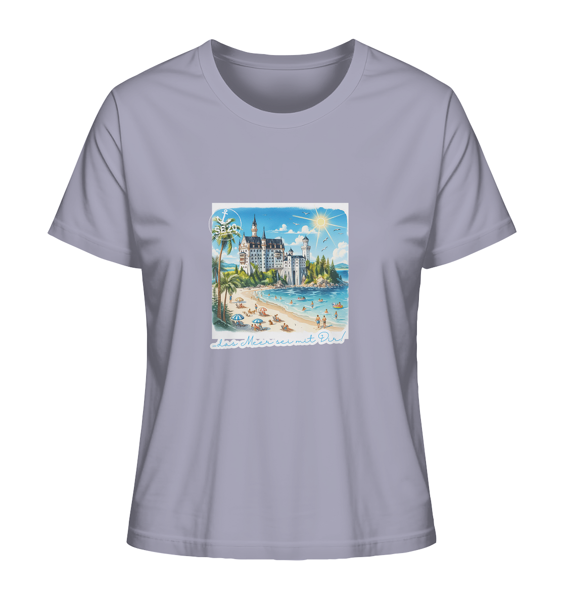 Schloss Neuschwanstein am Meer ⚓ Mädels Bio T-Shirt