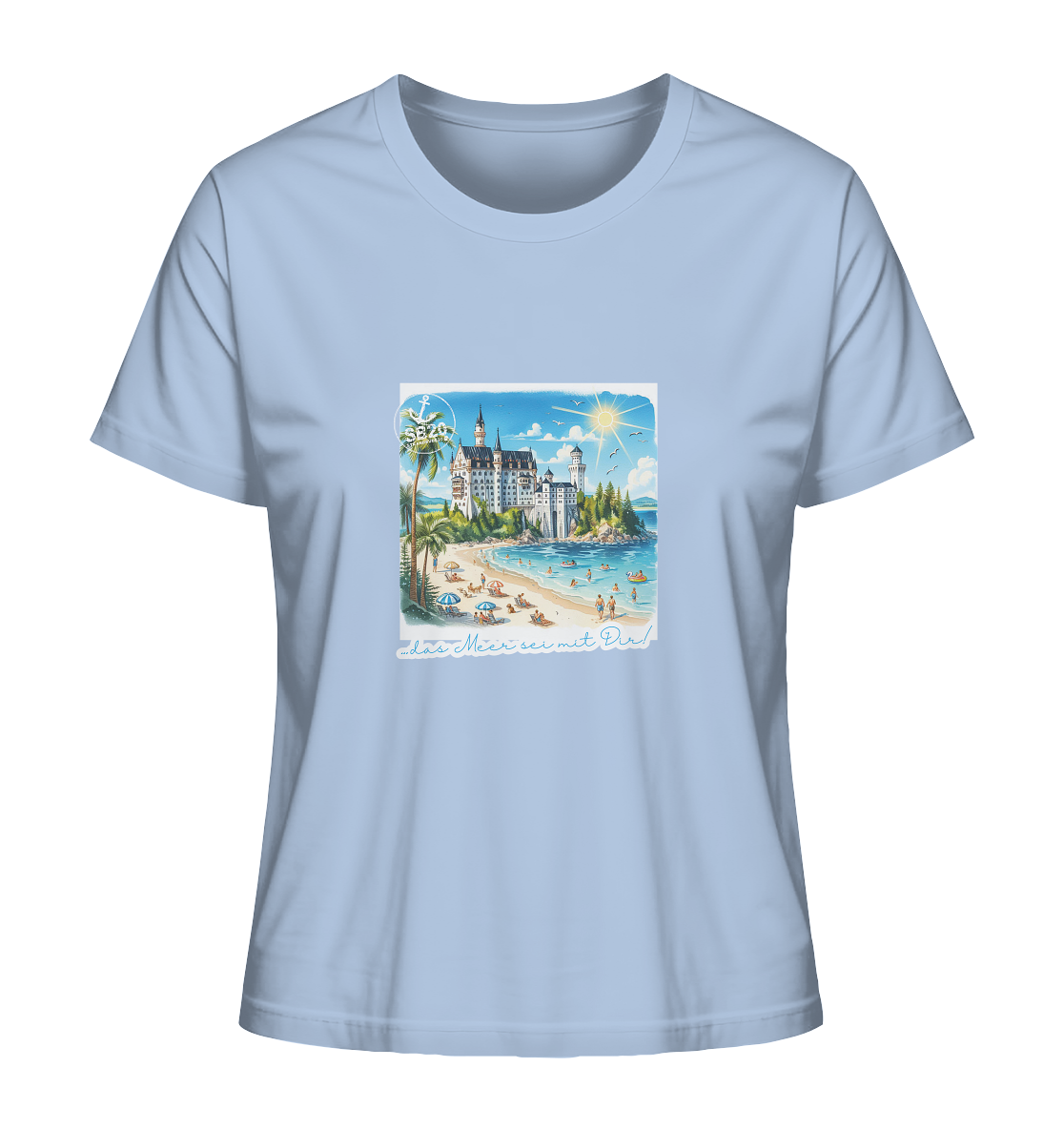 Schloss Neuschwanstein am Meer ⚓ Mädels Bio T-Shirt