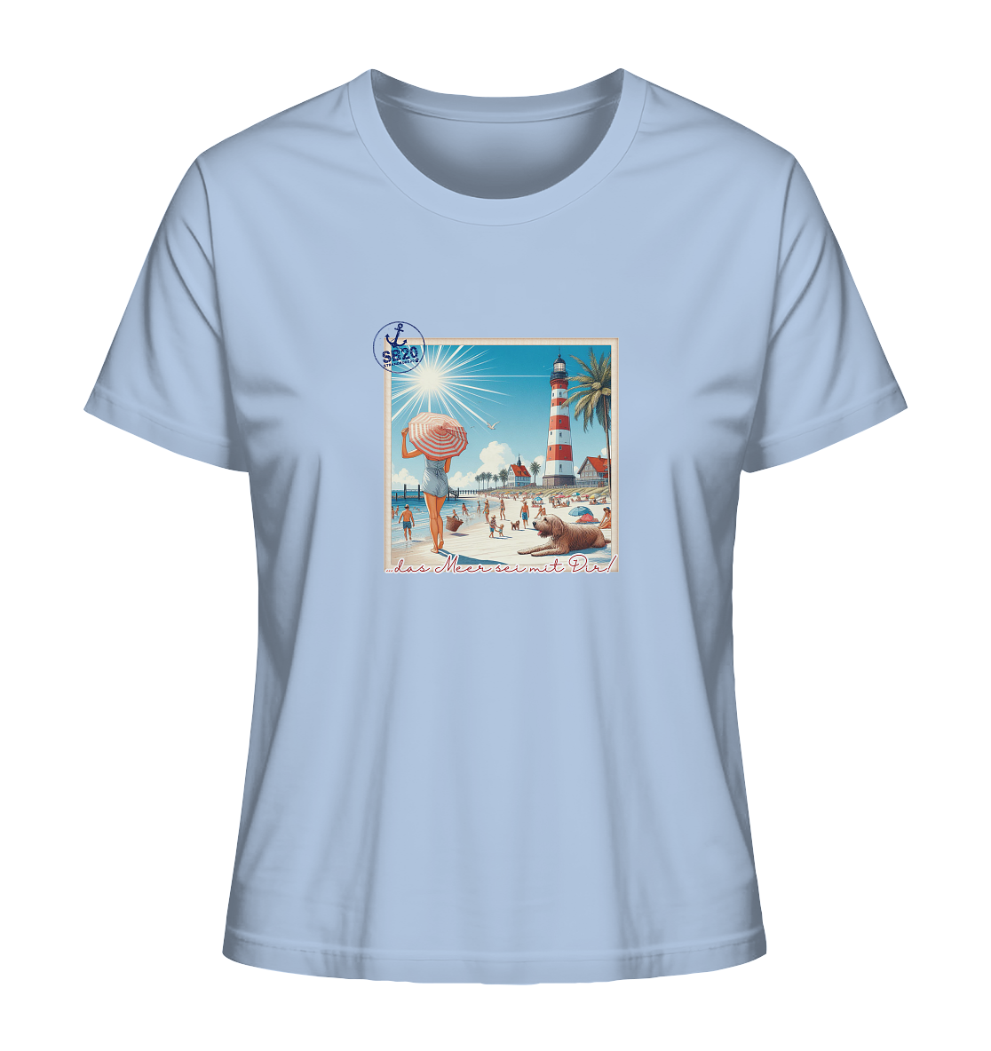 Leuchtturm Westerheversand am Meer ⚓ Mädels Bio T-Shirt