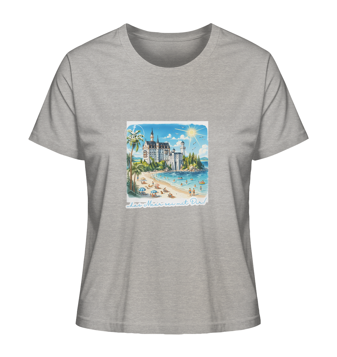 Schloss Neuschwanstein am Meer ⚓ Mädels Bio T-Shirt