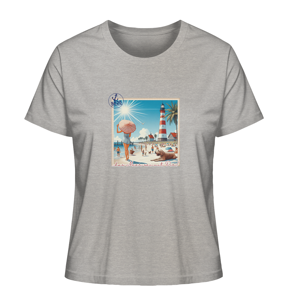 Leuchtturm Westerheversand am Meer ⚓ Mädels Bio T-Shirt
