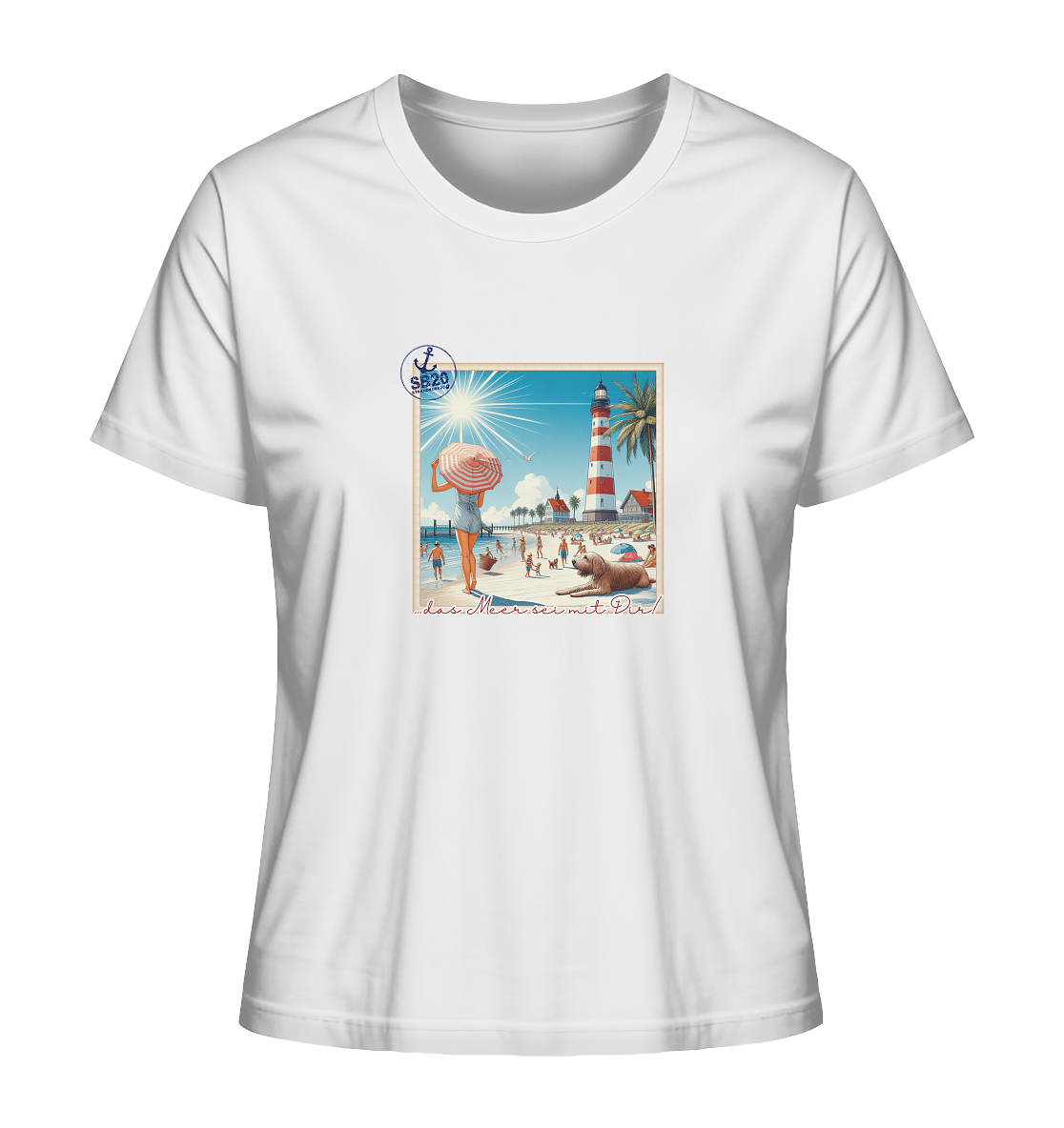 Leuchtturm Westerheversand am Meer ⚓ Mädels Bio T-Shirt