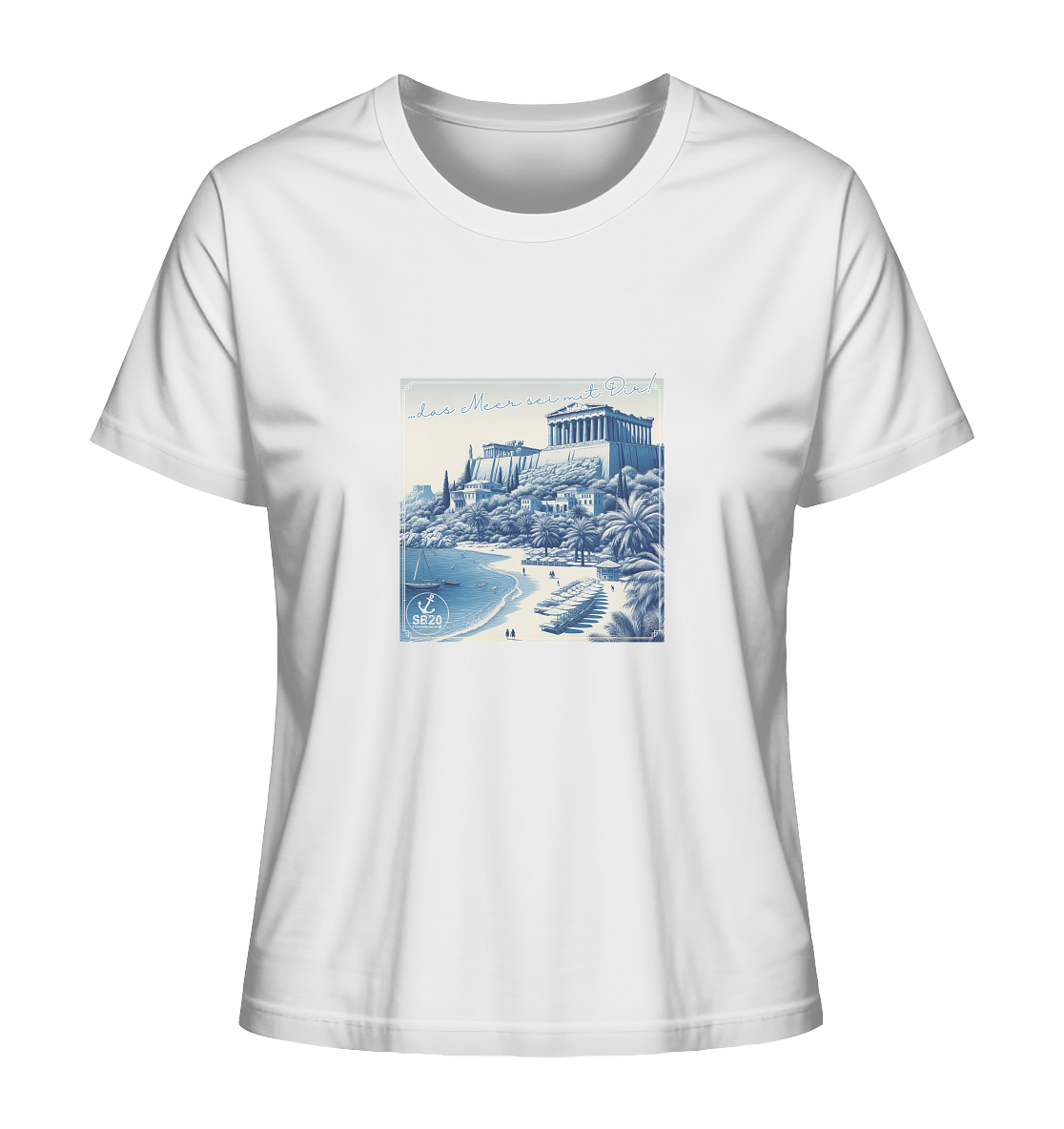 Akropolis am Meer ⚓ Mädels Bio T-Shirt