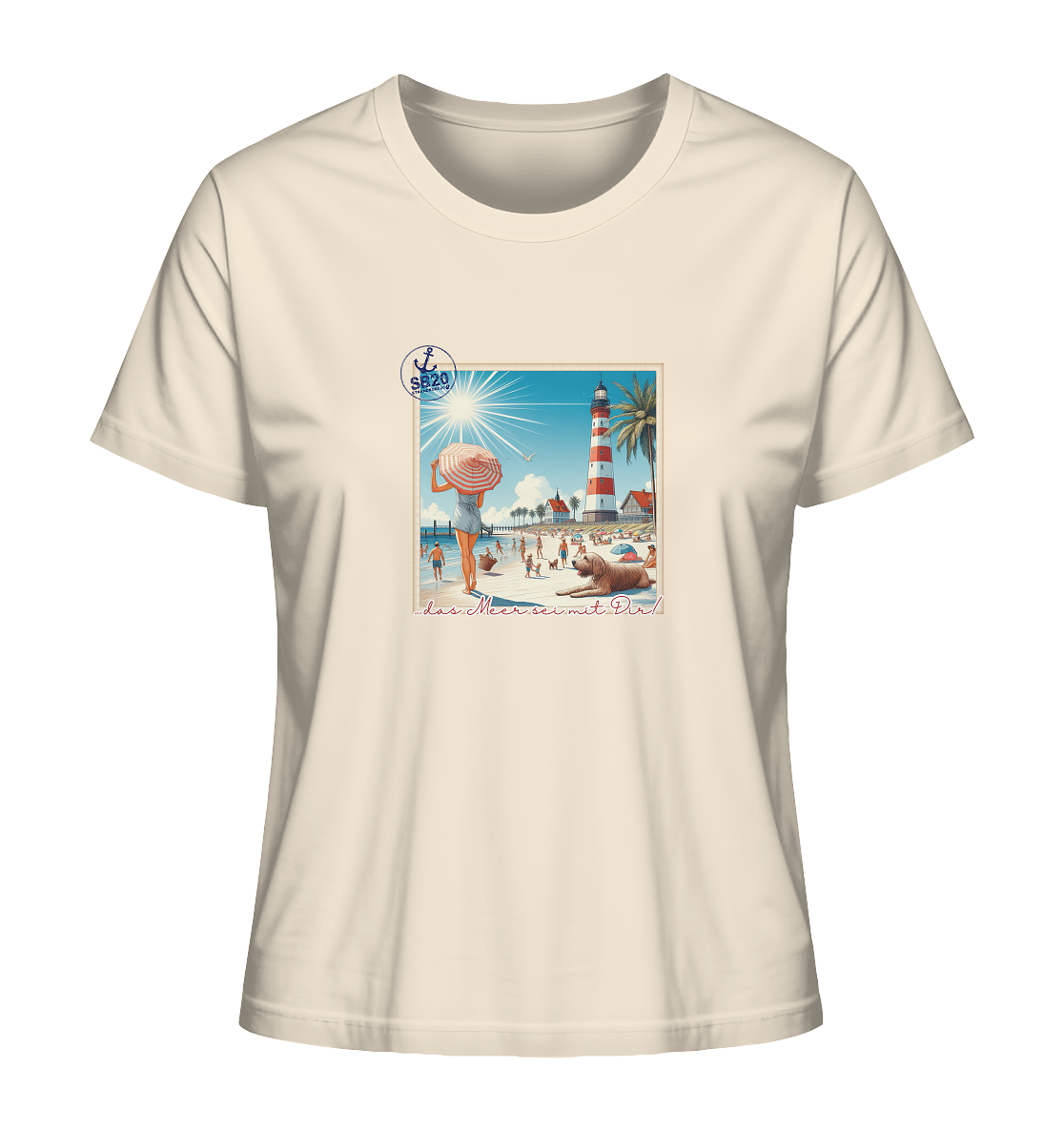Leuchtturm Westerheversand am Meer ⚓ Mädels Bio T-Shirt