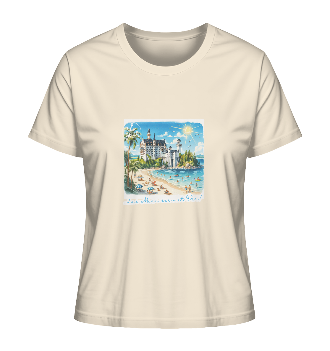 Schloss Neuschwanstein am Meer ⚓ Mädels Bio T-Shirt