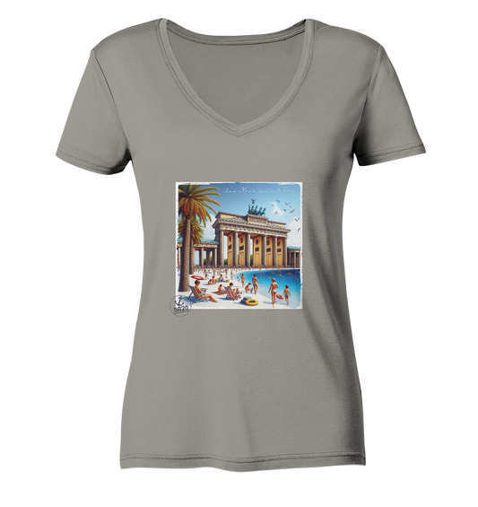Brandenburger Tor am Meer ⚓  Mädels Bio V-T-Shirt