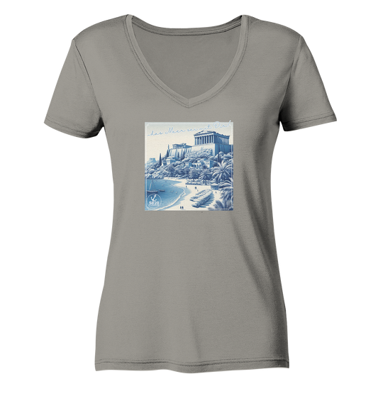 Akropolis am Meer ⚓  Mädel Bio-V-Shirt
