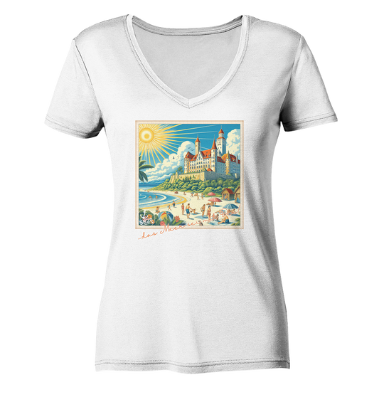 Schloss Wartburg am Meer ⚓ Mädels Bio V-T-Shirt