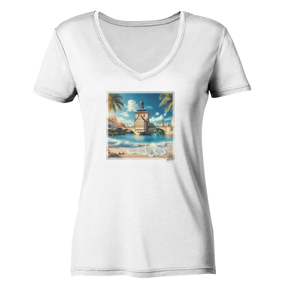 Alte Rathaus Bamberg am Meer ⚓ Mädels Bio V-T-Shirt
