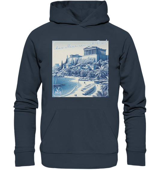 Akropolis am Meer ⚓ Unisex Bio-Kapuzenpulli