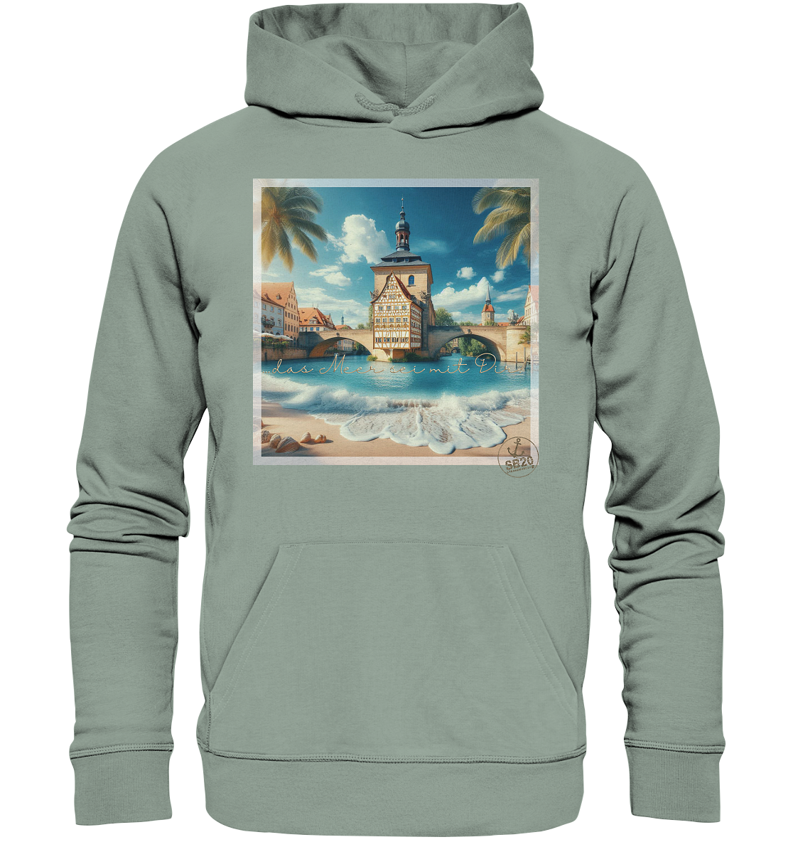 Alte Rathaus Bamberg am Meer ⚓ Unisex Bio-Kapuzenpulli