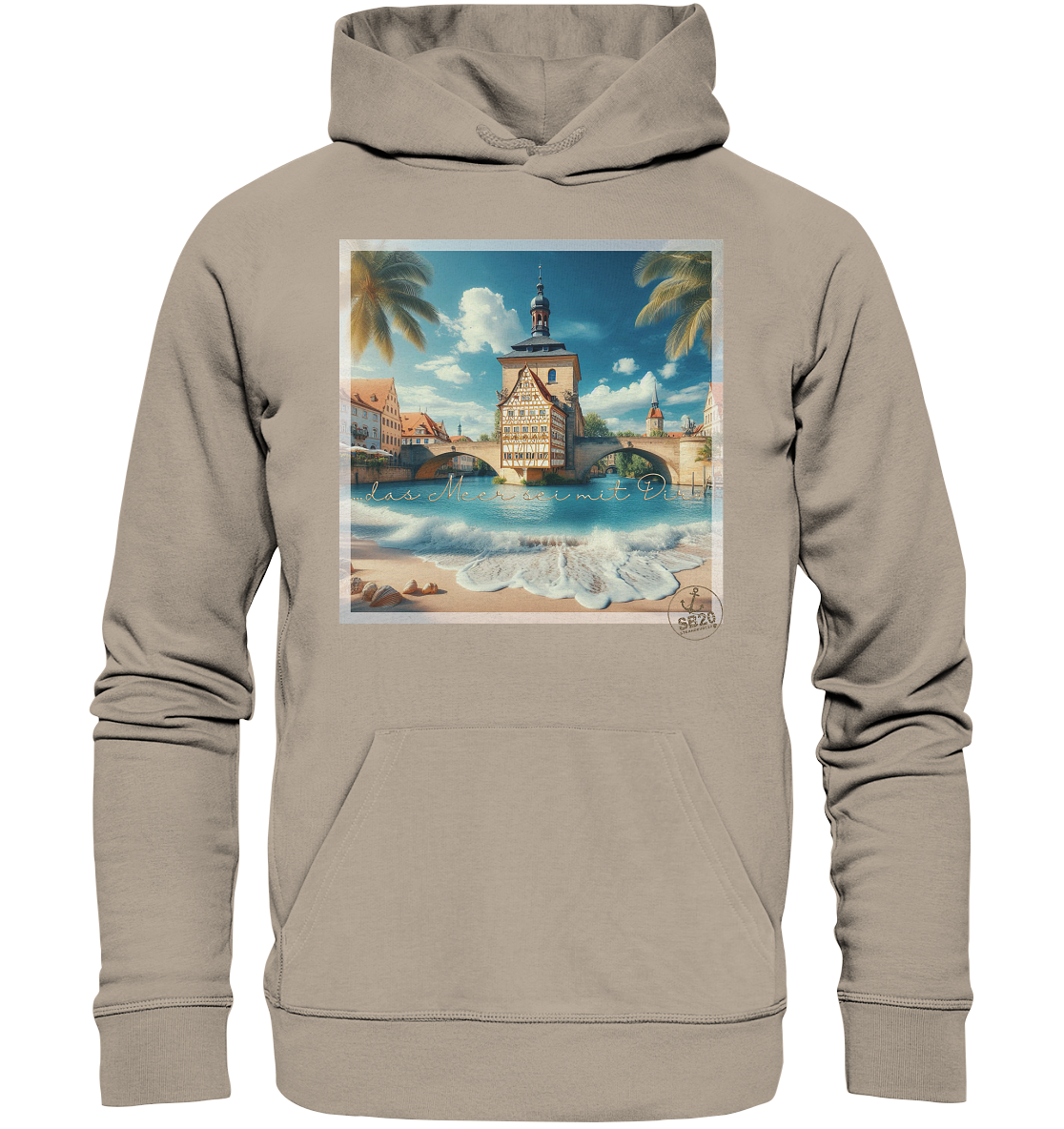 Alte Rathaus Bamberg am Meer ⚓ Unisex Bio-Kapuzenpulli