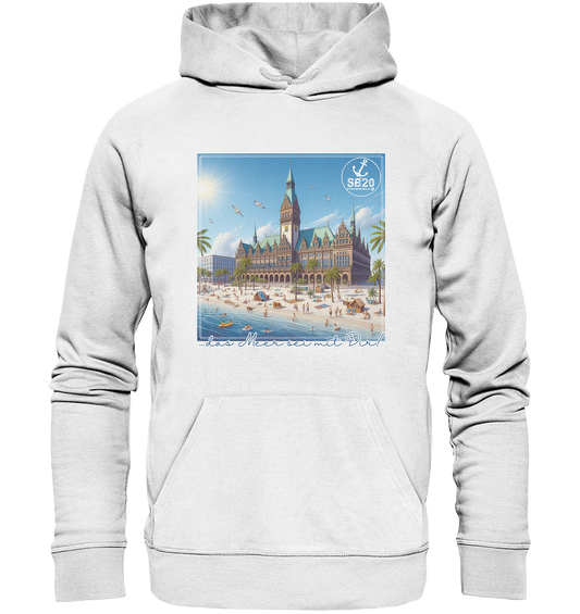 Bremer Rathaus am Meer ⚓ Unisex Bio-Kapuzepulli