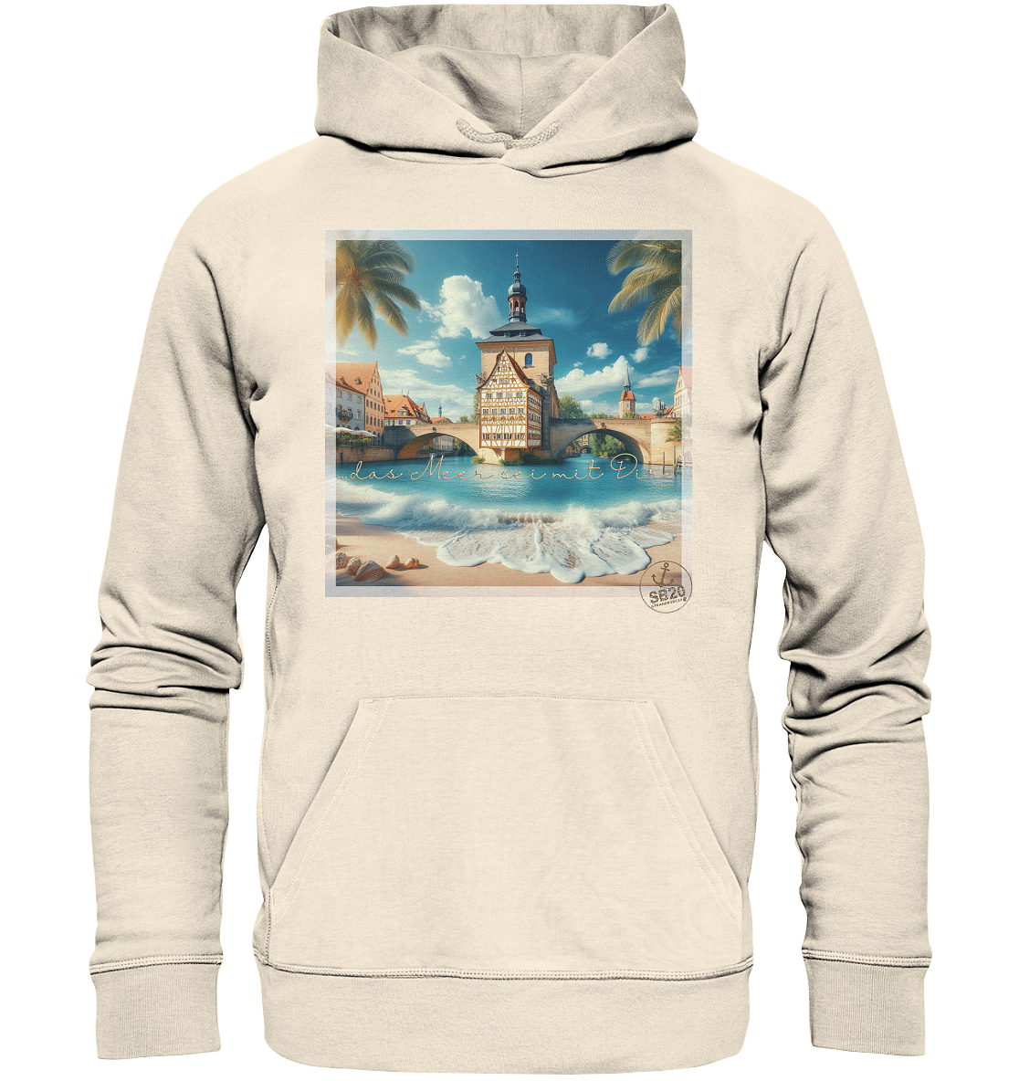 Alte Rathaus Bamberg am Meer ⚓ Unisex Bio-Kapuzenpulli