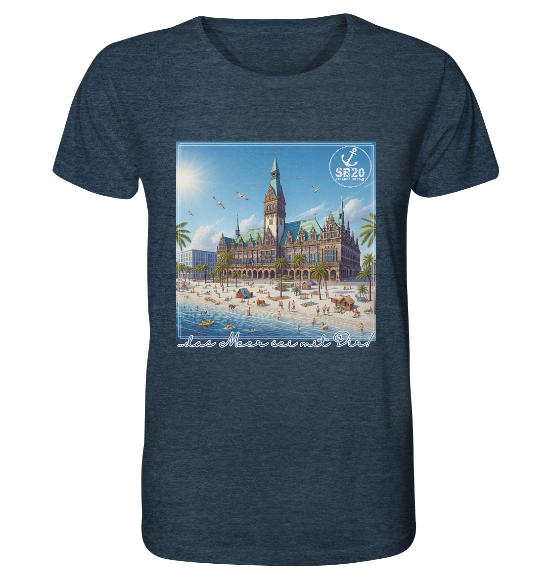 Bremer Rathaus am Meer ⚓ Unisex Bio T-Shirt