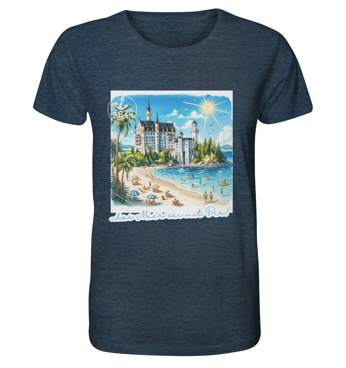 Schloss Neuschwanstein am Meer ⚓ Unisex Bio T-Shirt