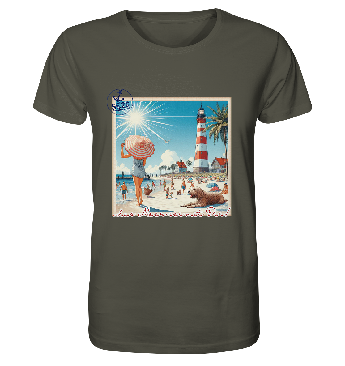 Leuchtturm Westerheversand am Meer ⚓ Unisex Bio T-Shirt