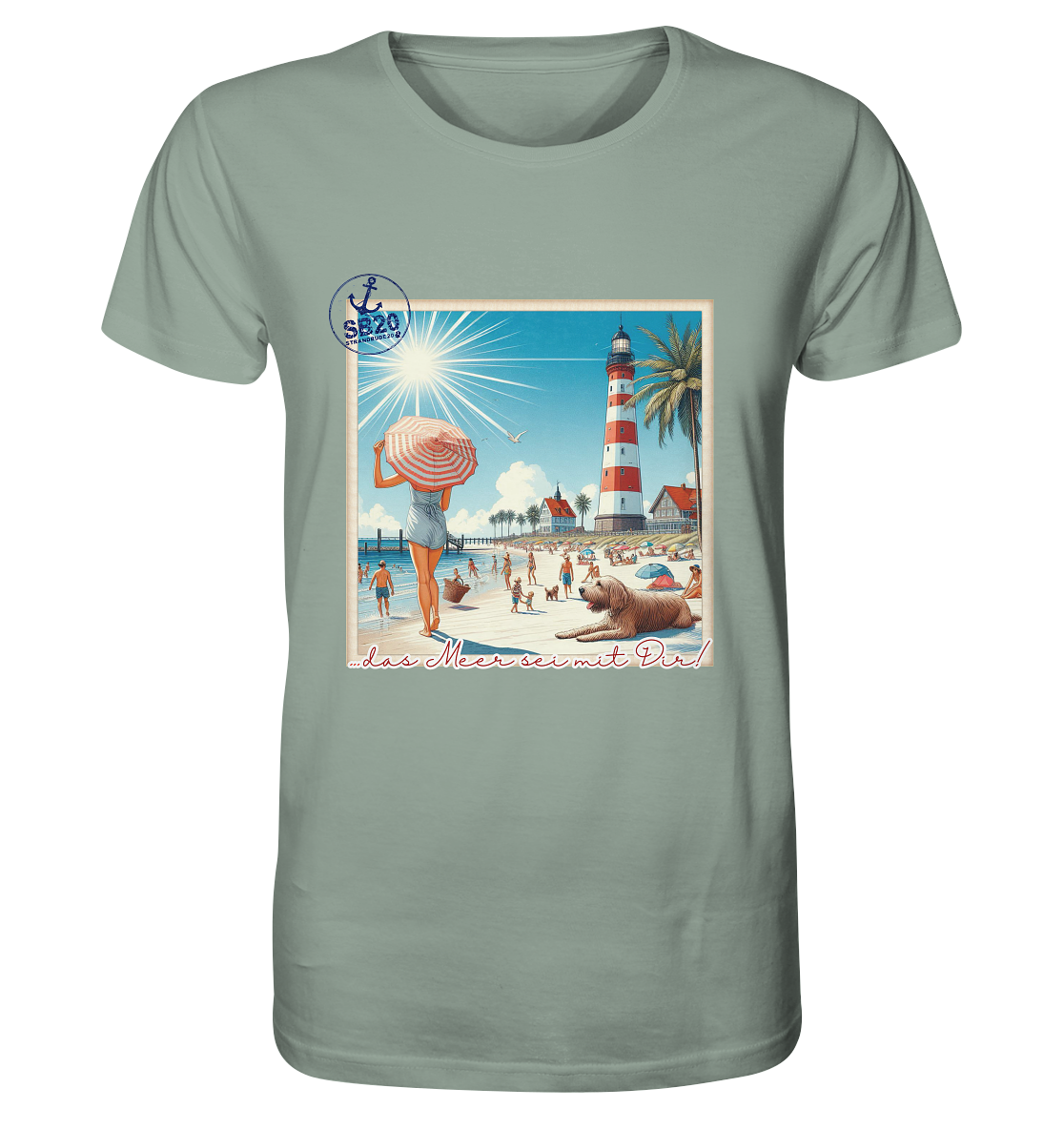 Leuchtturm Westerheversand am Meer ⚓ Unisex Bio T-Shirt
