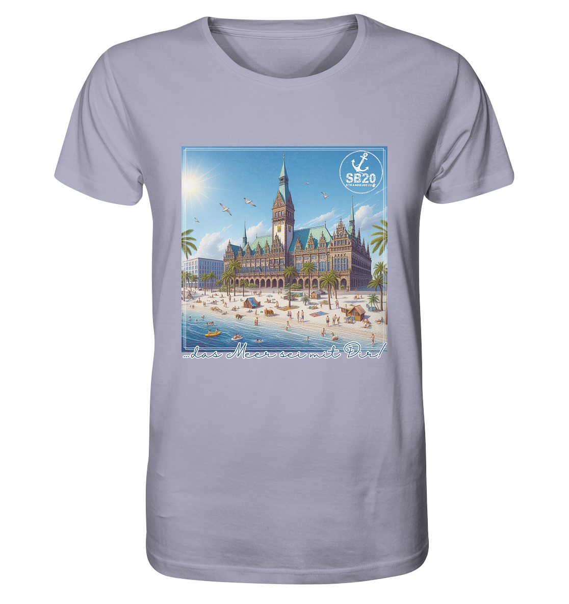 Bremer Rathaus am Meer ⚓ Unisex Bio T-Shirt