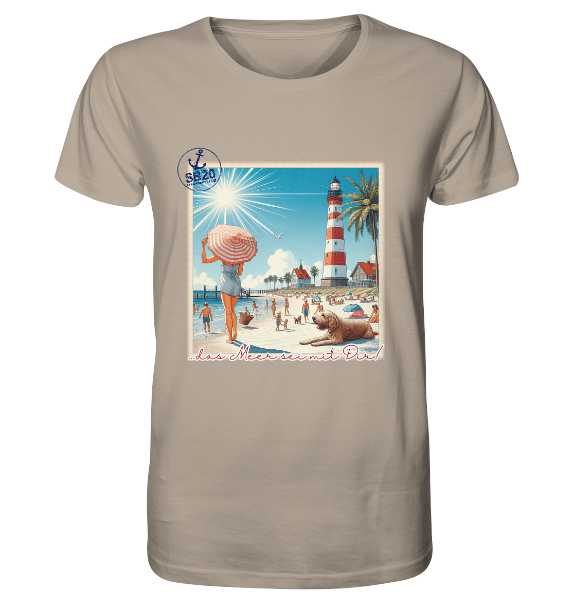Leuchtturm Westerheversand am Meer ⚓ Unisex Bio T-Shirt