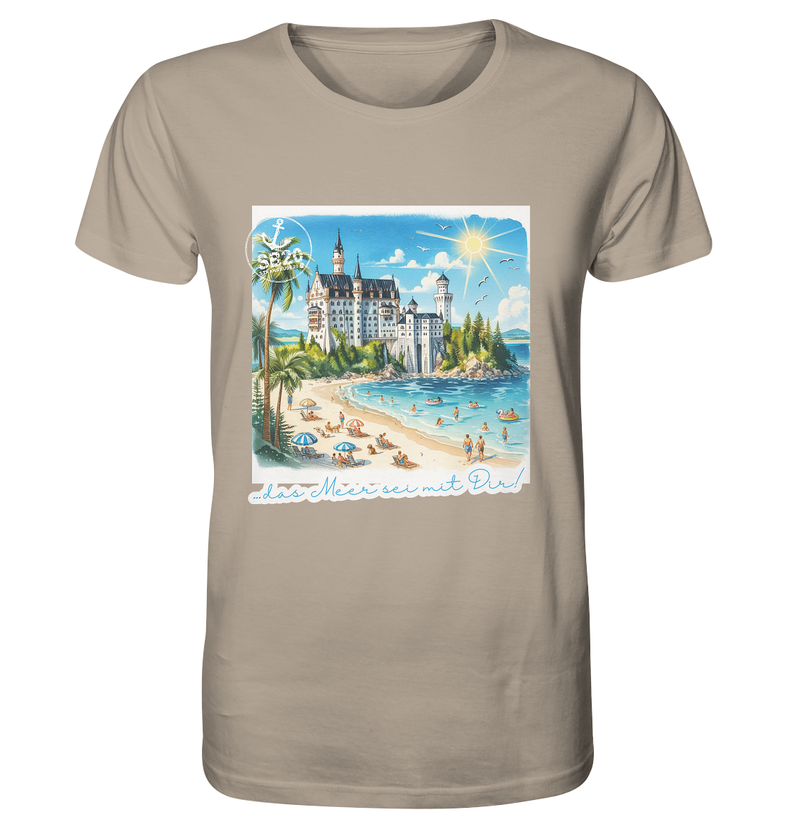 Schloss Neuschwanstein am Meer ⚓ Unisex Bio T-Shirt