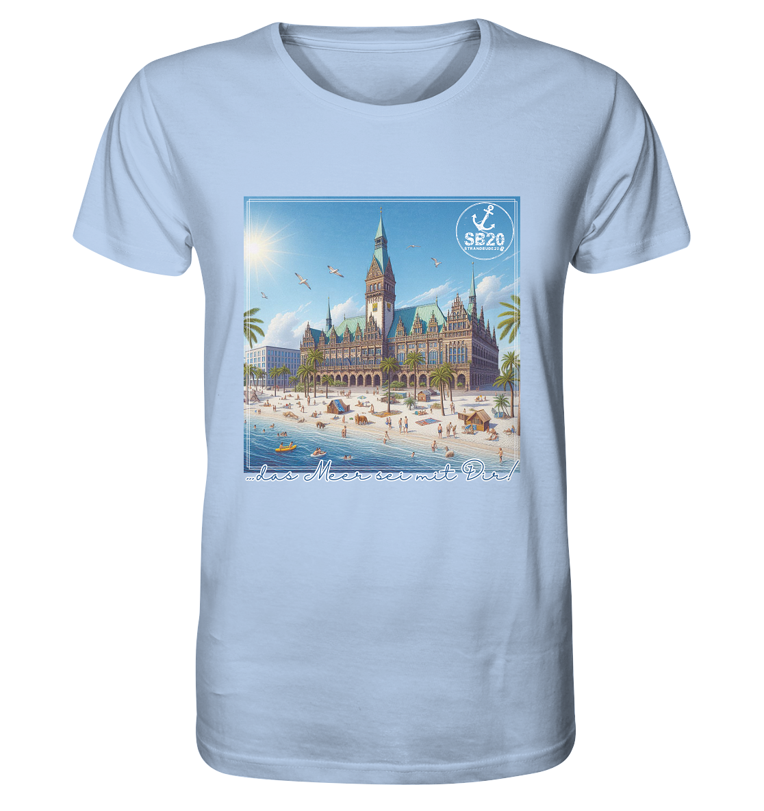Bremer Rathaus am Meer ⚓ Unisex Bio T-Shirt